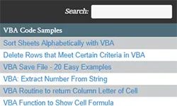VBA Code Examples