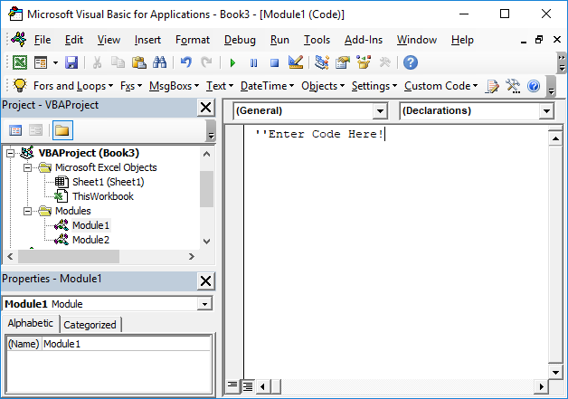 vba editor