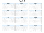 2007 excel calendar