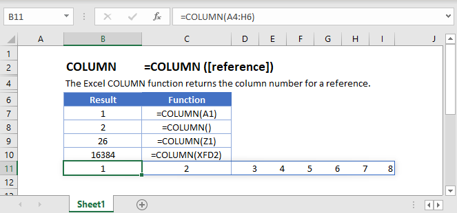 COLUMN Main Function