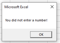 InputBox Excel Error