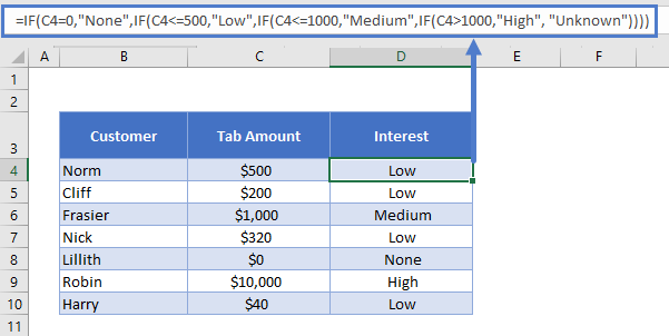 Nested IF simple