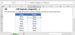OR Function In Excel - If Or Statements
