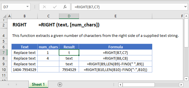 Right Function Examples Excel Vba Google Sheets Automate Excel Right Function Examples Excel Vba Google Sheets Automate Excel