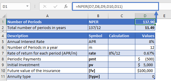 nper function example 02