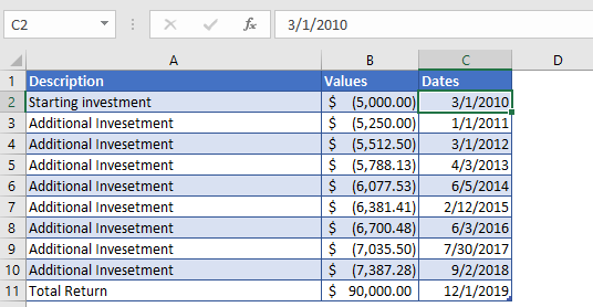 xirr function ex2 data