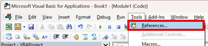 vba http menu