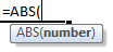 abs formula syntax