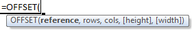 offset formula syntax