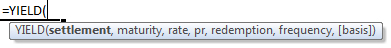 yield formula syntax