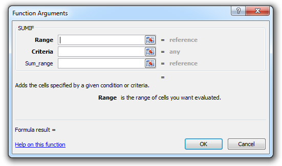 how to use the sumif function in excel