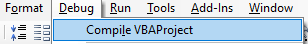 vba compile