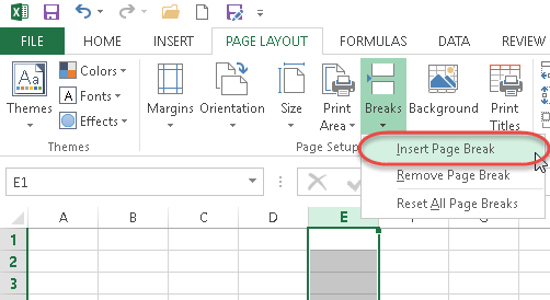 Insert Page Break. Ctrl Break vba. Break vba. Reset all Page Breaks. Insert pages