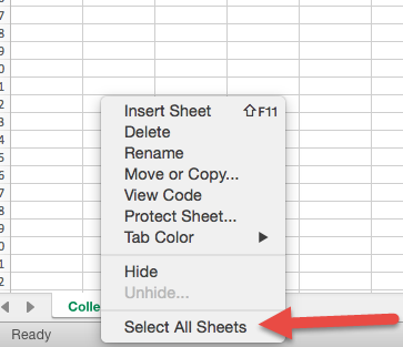 spellcheck all worksheets in workbook