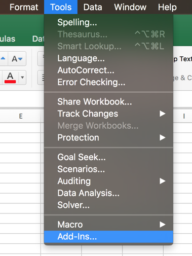excel data analysis toolpak add-in for mac