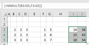 best excel function mmult