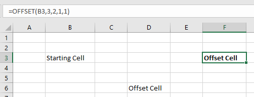 excel-function-offset excel offset function