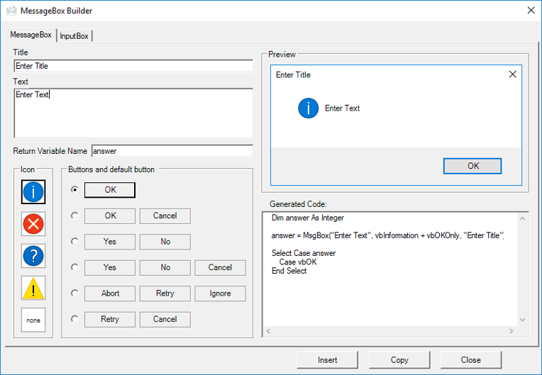 vba write messagebox code