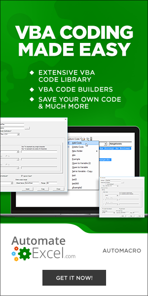 Vba Code Examples For Excel Automate Excel