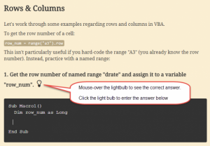 practice vba macros