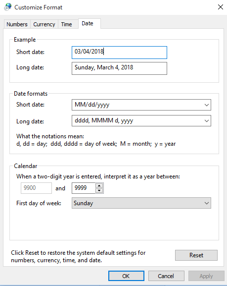 AutoMacro date format