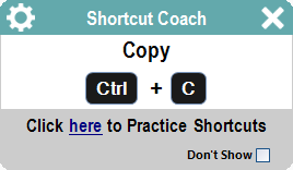 shortcut-coach-background-color excel keyboard shortcuts