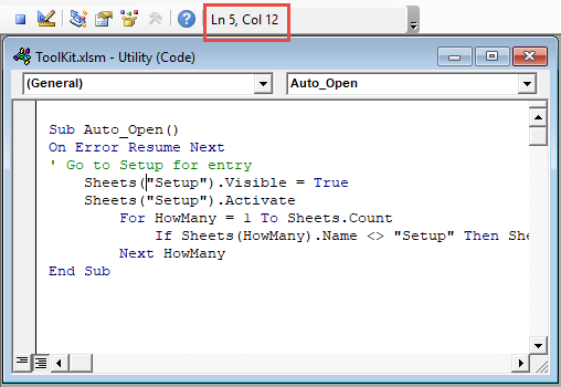 visual basic for excel not showing