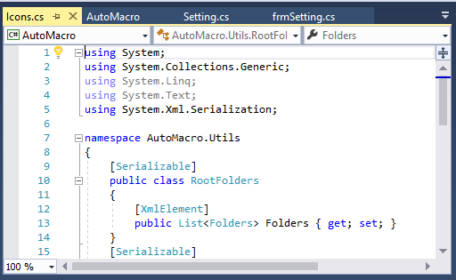 visual studio line numbers