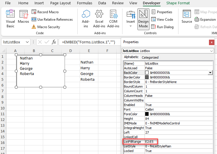 Vba Populate Listbox From Cells Range