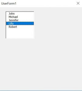 vba listbox in userform
