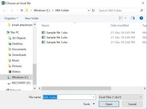 vba open file dialog in specific folder