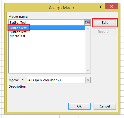 excel assign macro to activex button