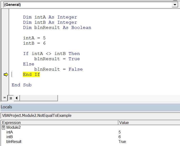 VBA Not Equal to, Than or Equal & Other Comparison Operators - Automate Excel