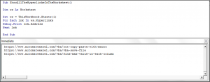 Show all Hyperlinks in the Intermediate Window Using VBA