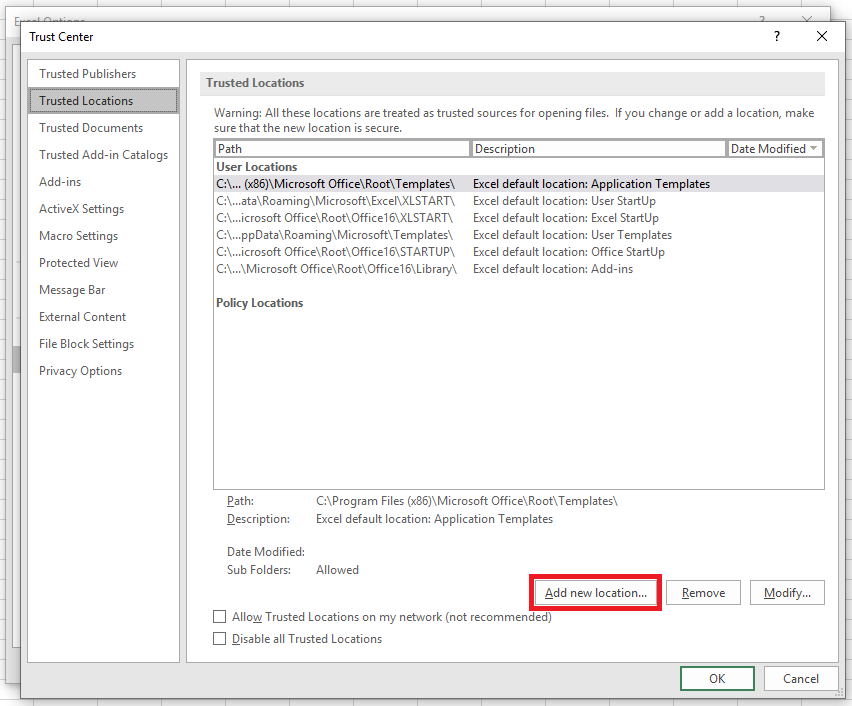 disable macros in excel not working