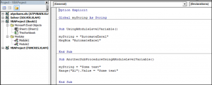 Declaring a Global Level Variable