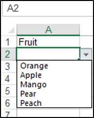 Creating a Drop Down List Using VBA