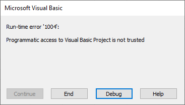 vba add in error