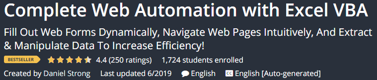 vba selenium web automation