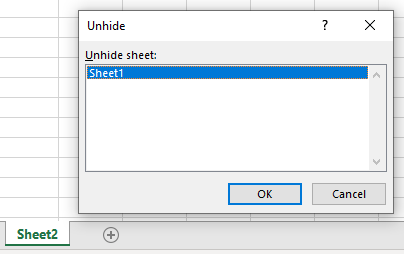 vba unhide sheet