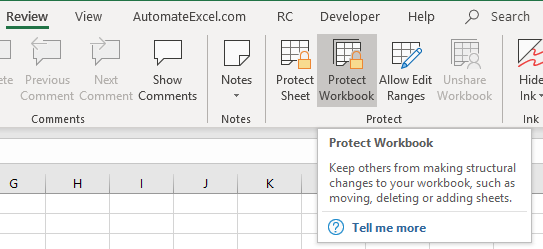 vba protect workbook