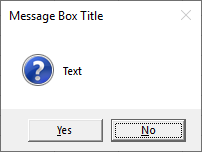 vba yesno messagebox
