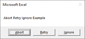 messagebox abort retry ignore