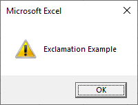 msgbox exclamation icon