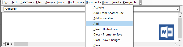 word vba code library