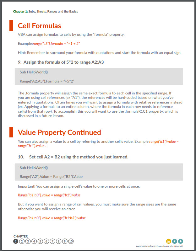 vba tutorial pdf