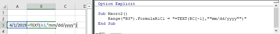 vba formula quotations