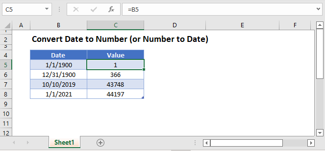 Date Number Main Function