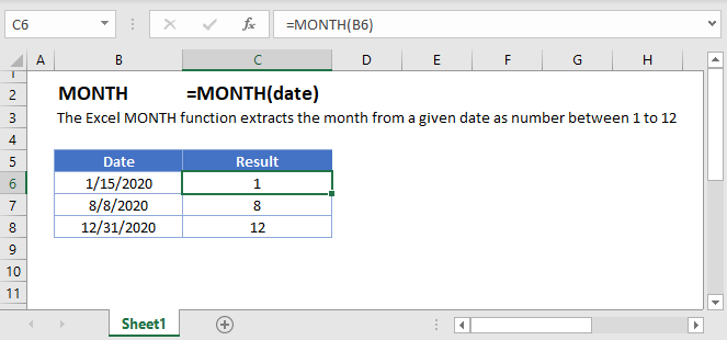 excel formula month in text