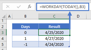 Nearest Workday to Today